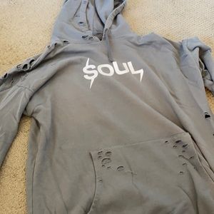 Distressed SoulCycle Hoodie Size L